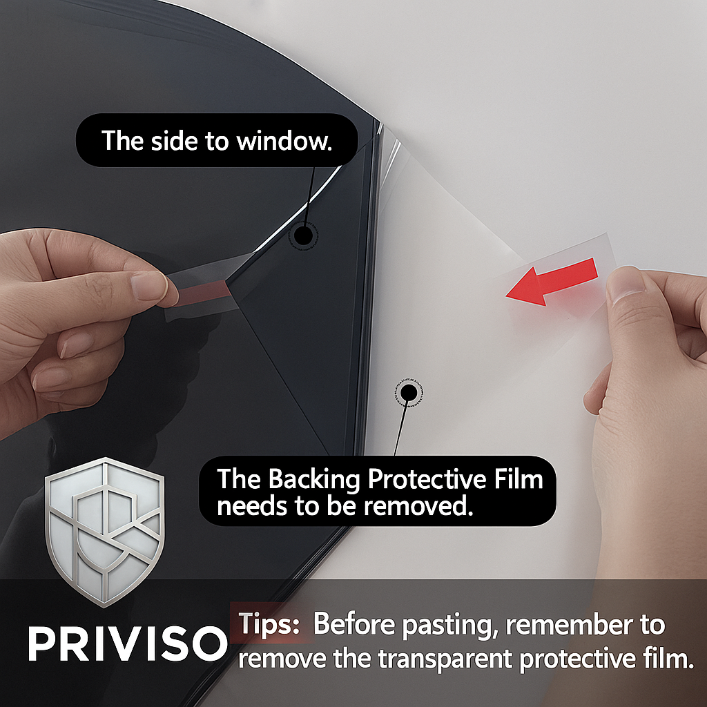 Privisole Premium Privacy Film – 90% Visibility Block, Sunlight & Heat Reduction for Homes & Offices